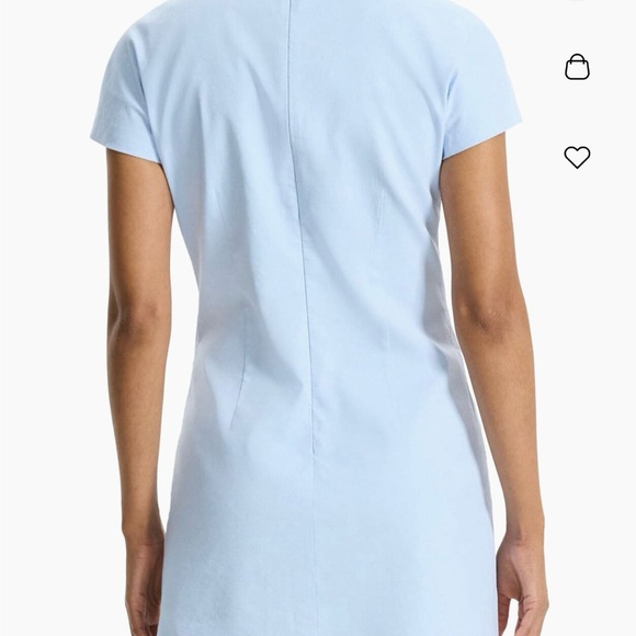 Theory Dolman short sleeve mini dress size 0 blue nwt $346 - Picture 3 of 9